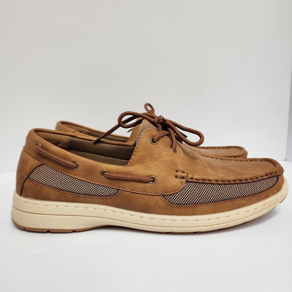 Vostey Men's Casual Boat Shoes in Brown Sz 10.5 - Picture 3 of 11